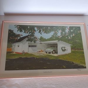 Kenny Glenn ,Carolina Dry Dock VW Print 1986 Framed.